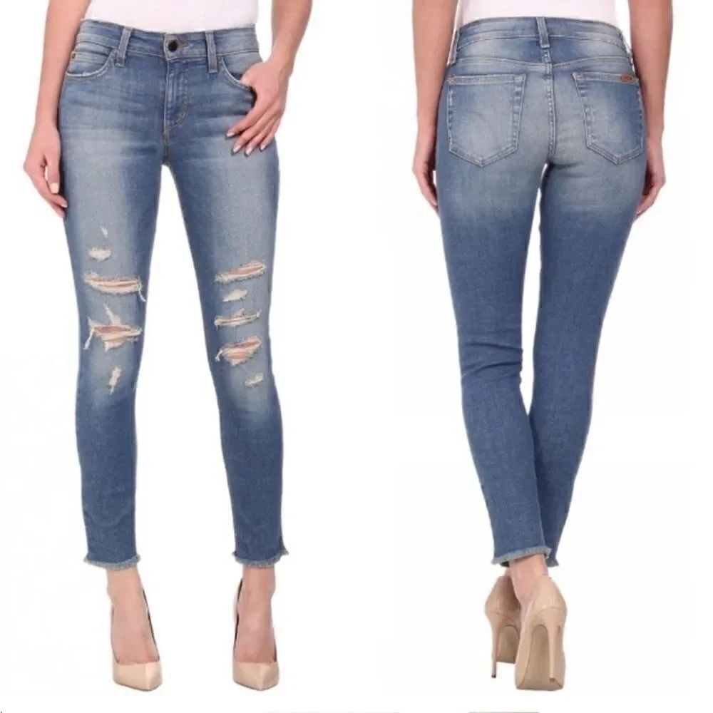 Joe's Jean Finn Skinny Ankle Distressed Jean in Gretchen